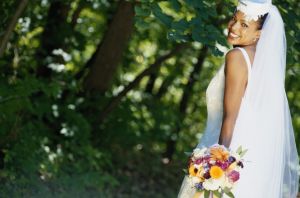 Portrait of Happy Bride