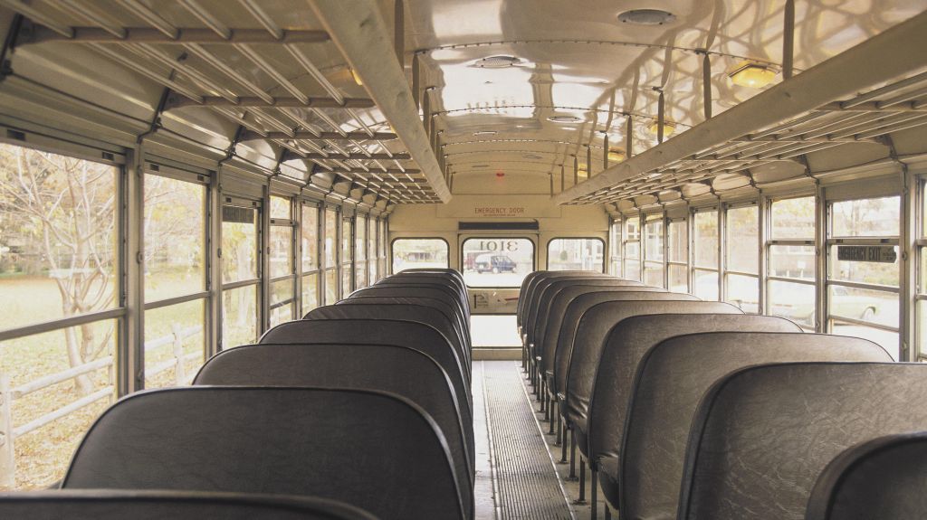 Interior of bus