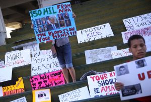 Protestors Rally For Gun Control At Broward Courthouse After FL School Shooting