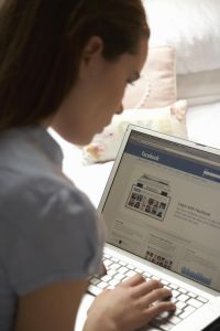Girl using laptop