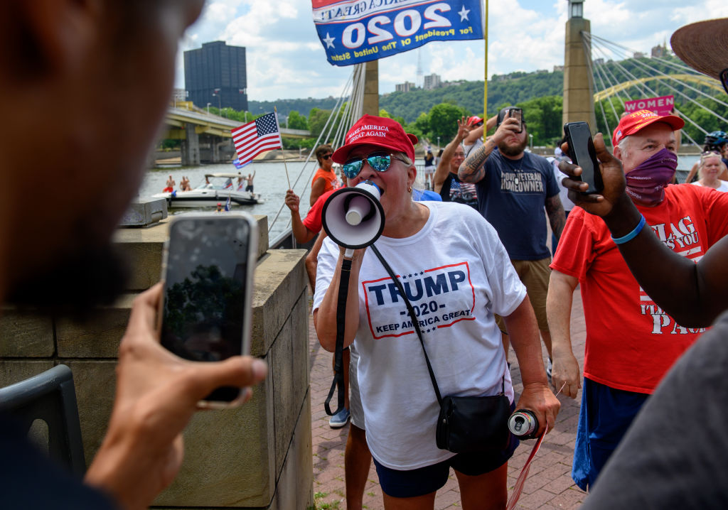 Trump Supporters Hold Boat Parade And MAGA Rally in Pittsburgh On 4th Of July