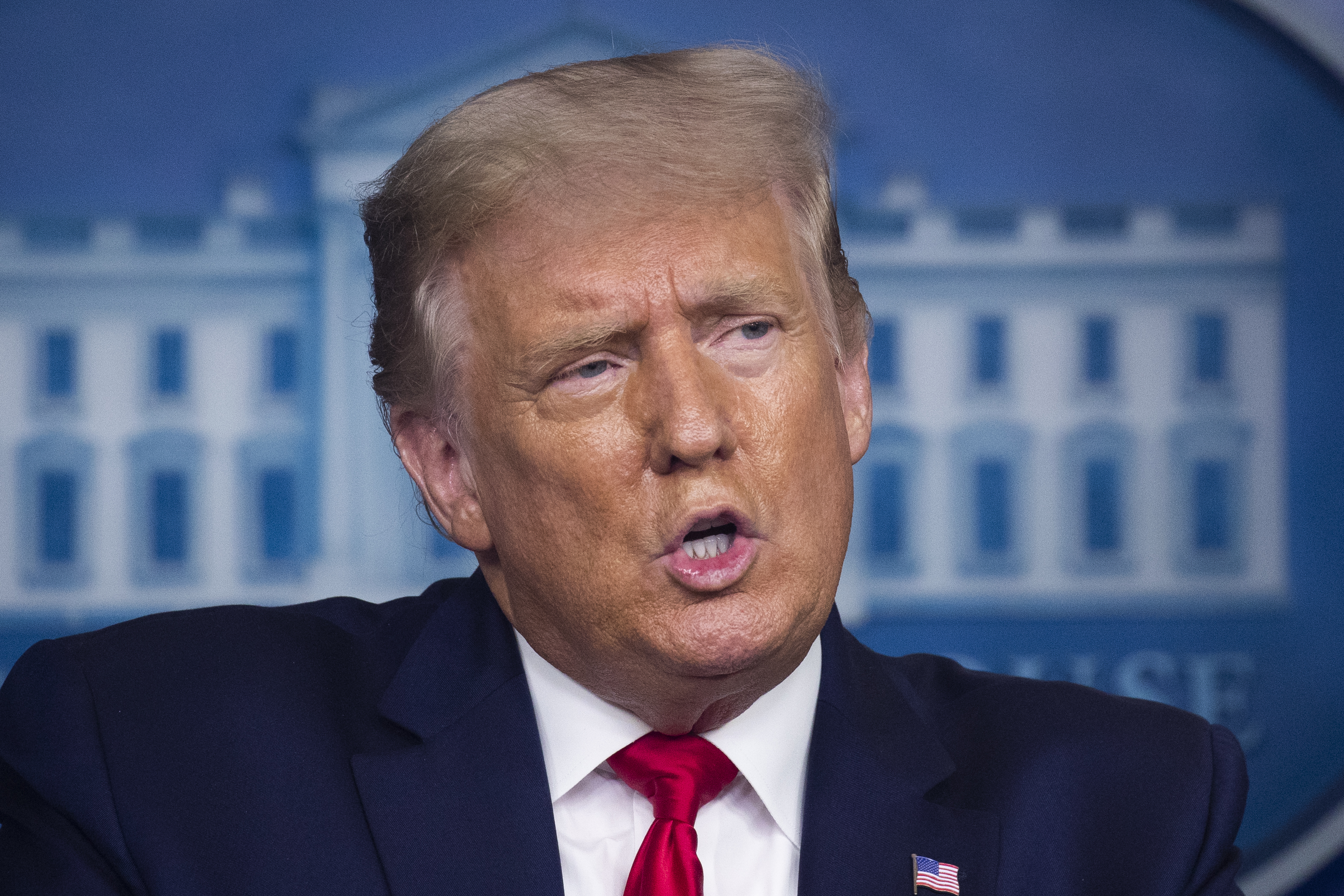 President Donald Trump Holds Press Briefing