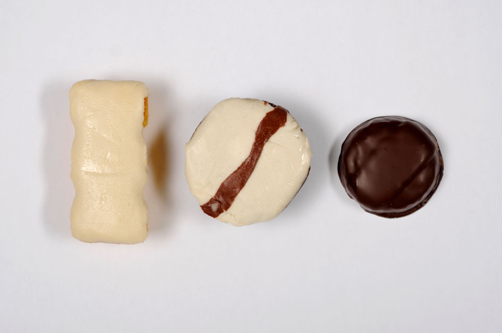 Butterscotch krimpet, cream filled buttercream iced chocolate cupcake, and peanut butter kandy kake in the studio.Tastykake celebrates 100 years for Life. Photo by Jeremy Drey 3/10/2014