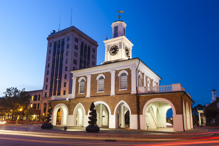 Market House in downtown Fayetteville, North Carolina